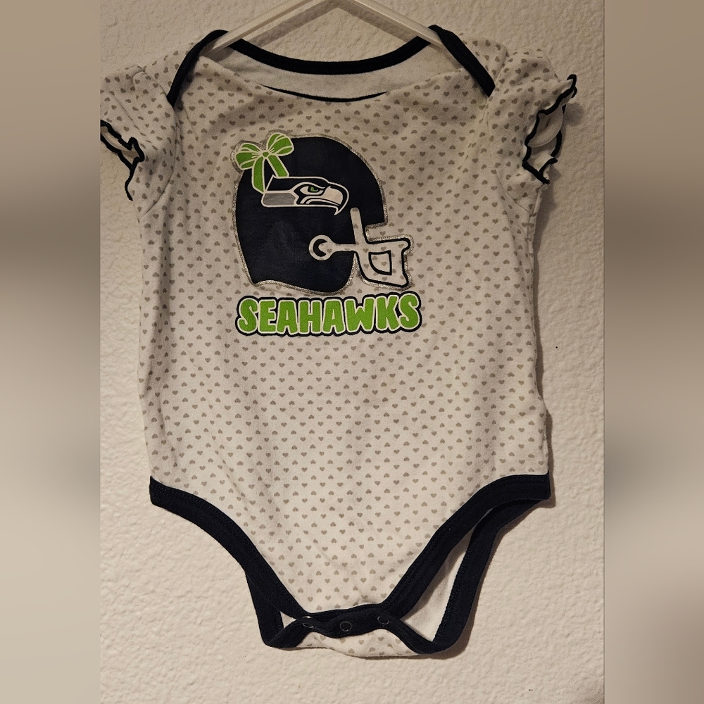 Seahawks Infant Bodysuit - White and Black